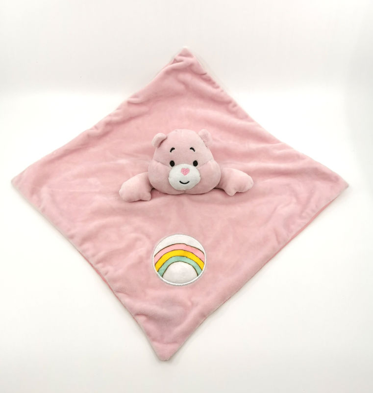 Bisounours - comforter pink bear 25 cm 